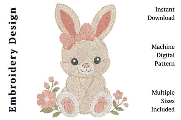 Baby Girl Bunny Floral: A Seasonal Embroidery Gem
