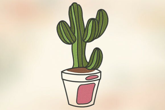 Cactus Embroidery Design