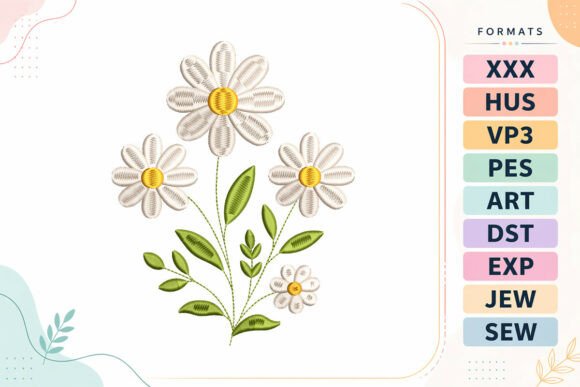 Daisy Flower Bouquet Embroidery Review