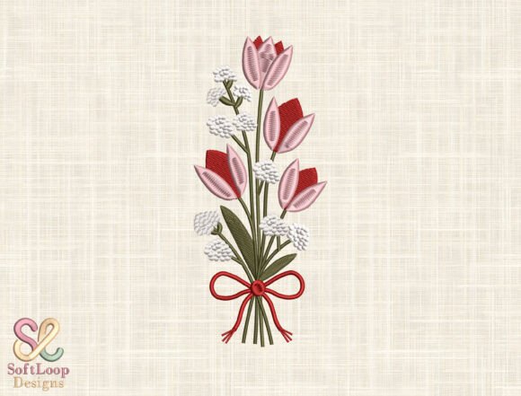 Flower Bouquet Embroidery Design