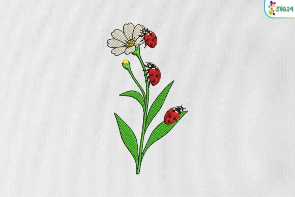 Ladybugs and Wildflower