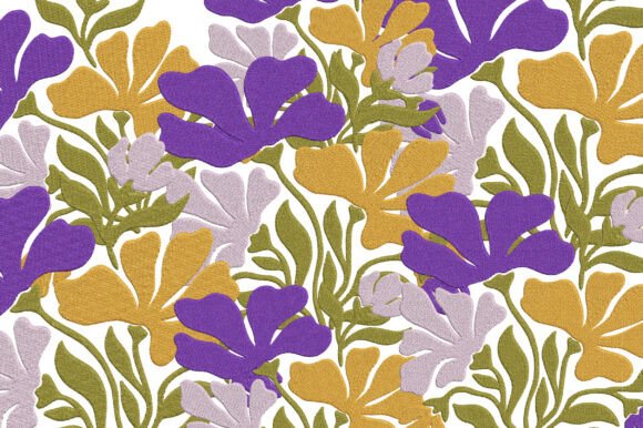 Organic Flower Embroidery Design